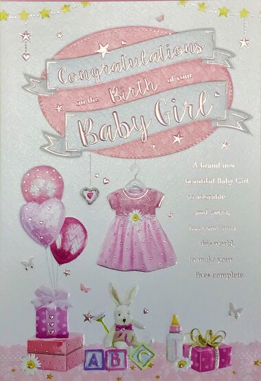 Card R66359 Birth of a Baby Girl