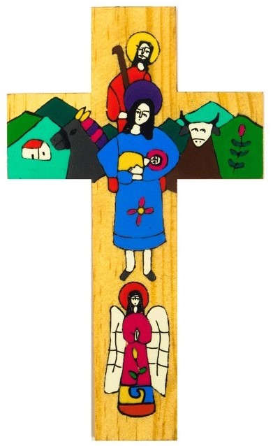 Cross 12/32 Holy Family El Salvador 15 cm