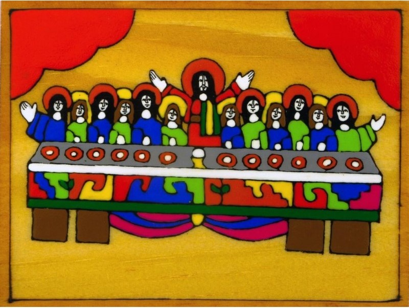 Plaque 55/32 Last Supper 12x9 cm