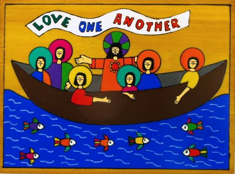 Plaque 40/32 Love One Another 20 x 15 cm