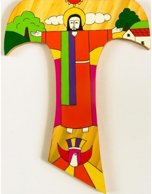 Cross 75/32 Christ is Risen Tau 25 cm