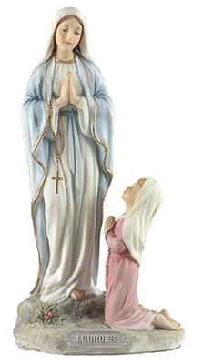 Statue 52715 Lourdes with Bernadette 8 1/2''
