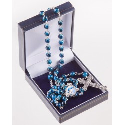 Rosary 354/3 Blue with Miraculous Medal