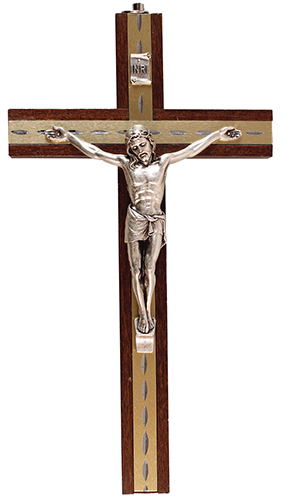 Crucifix 10585 Beech Wood Metal