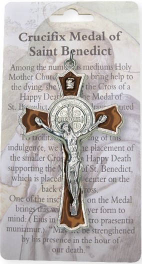 Crucifix 1217/BR Benedict Brown