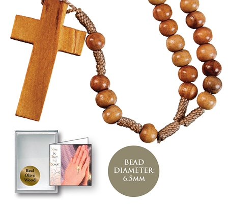 Rosary 62538 Olive Wood Small/Cord