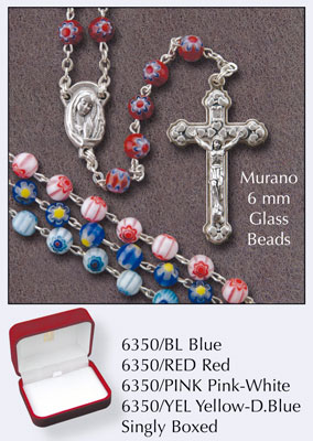 Rosary 6350/PINK Murano Glass
