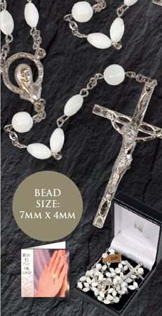 Rosary 6257 Mother of Pearl Oval