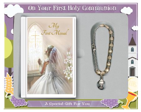 Communion Set C5163 Rosary Bracelet Girl