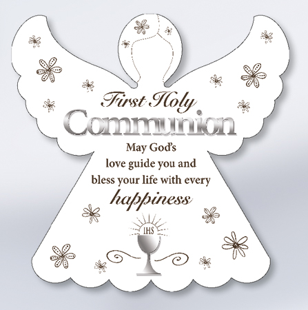 Plaque C33872 Communion Wood Angel