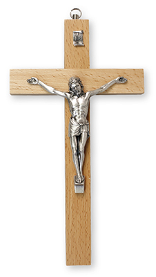 Crucifix 10576 Pear Wood 8 inch