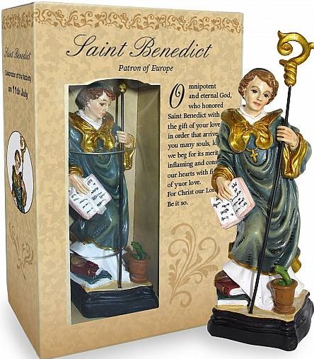 Statue Saint Benedict 120412BEI 12cm