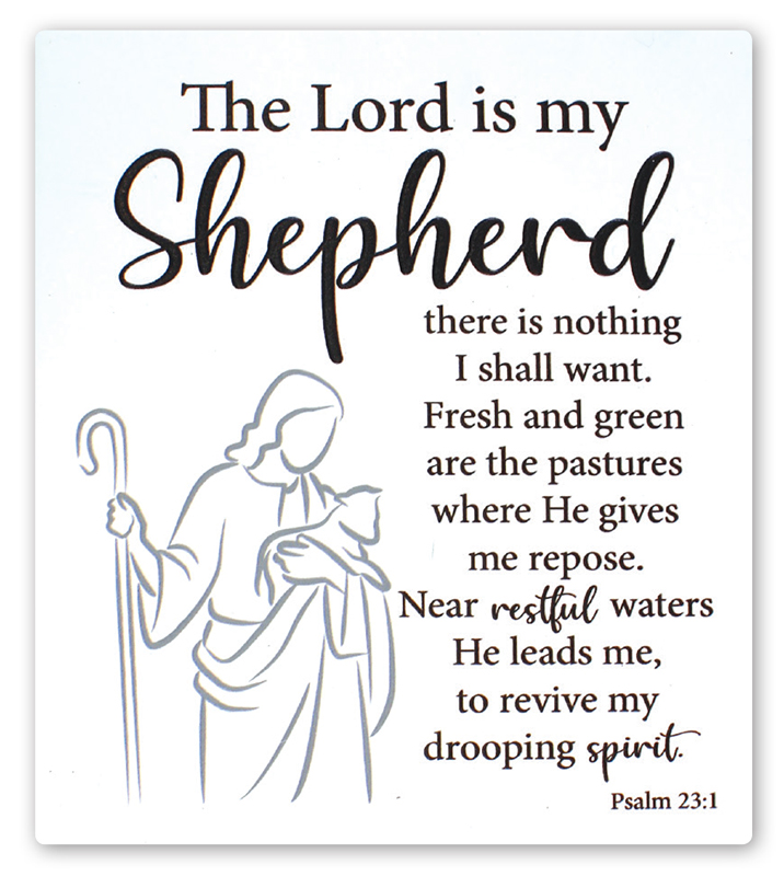 Plaque 38289 Lord is my Shepherd Ceramic
