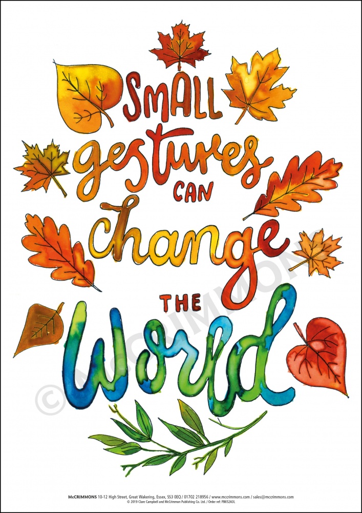 Poster PB652A3L Small Gestures Can Change the World