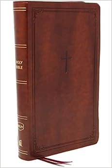 Bible NKJV End-of-Verse Reference Brown Leathersoft