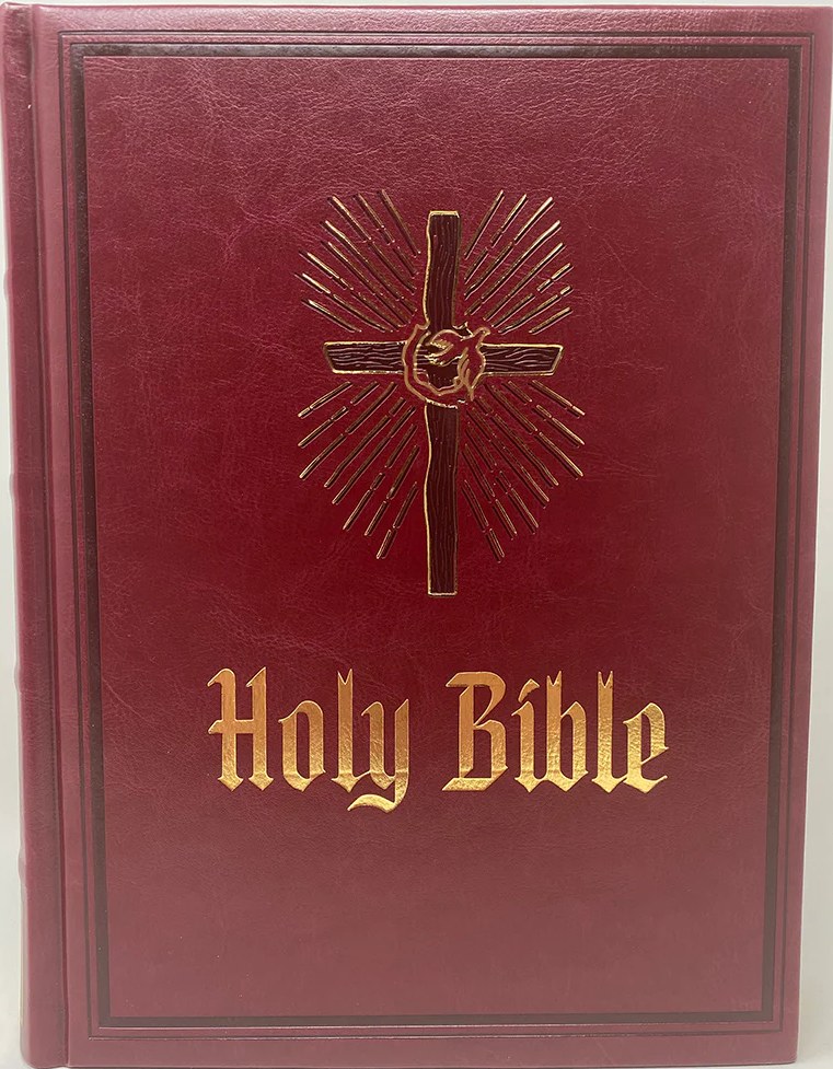 Family Bible De-Luxe Gift Boxed Burgundy