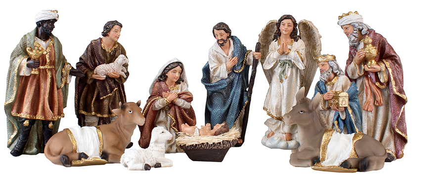 Nativity Set 89347 6" 11 Figs Resin