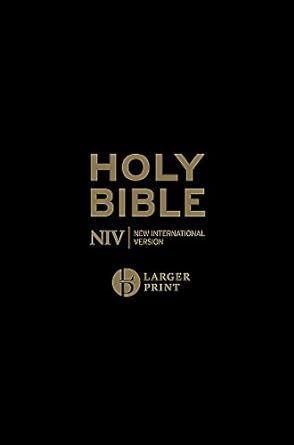 Bible NIV Larger Print Personal Black Leather