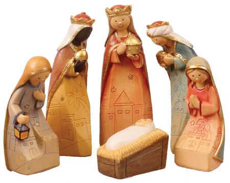 Nativity 89144 Holy Family Resin 5"