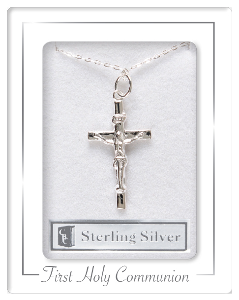 Necklet C69193 Sterling Silver Crucifix Communion
