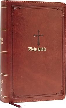 KJV Reference Bible Large Print Brown Leathersoft