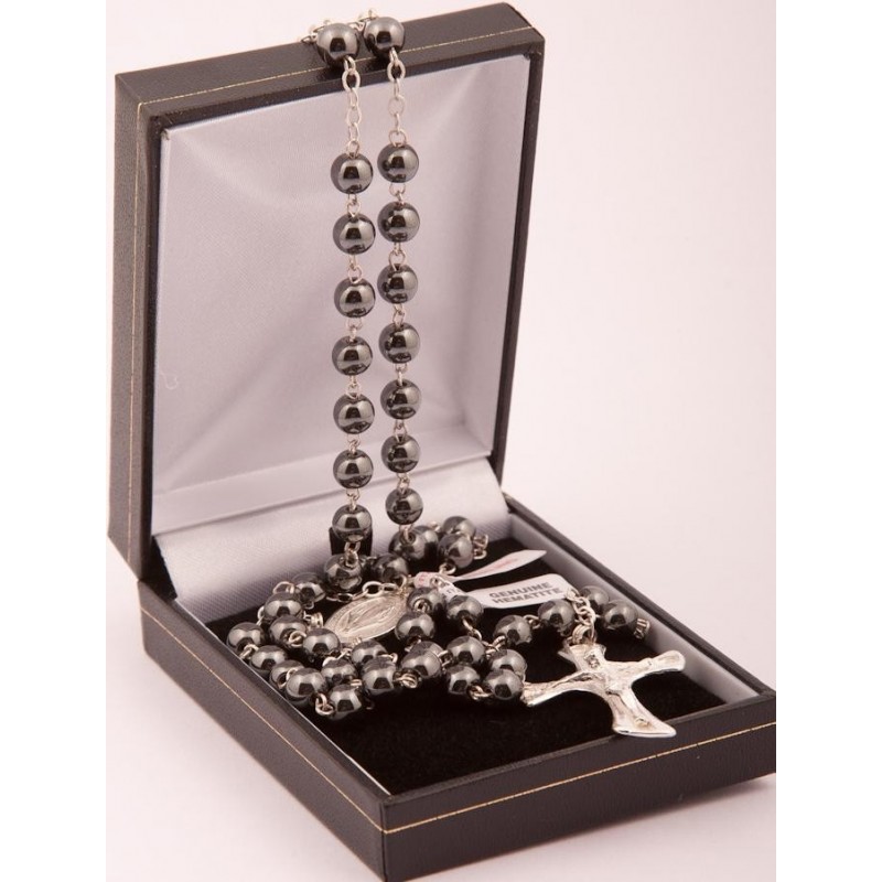 Rosary 926/3 Hematite Silver