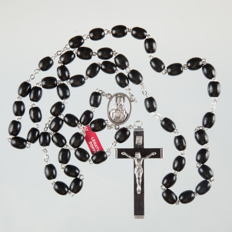 Rosary 173/6 Black Double Wired Extra Strong