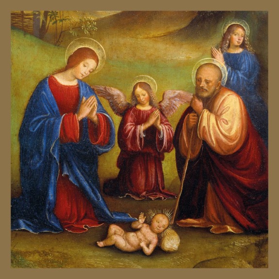 Card Christmas CMEX835 Adoration of the Child Pk 8