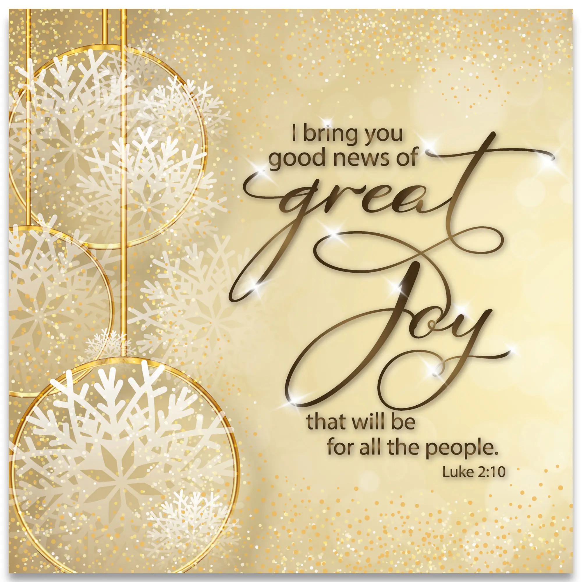 Christmas Cards CM323 I Bring You Good News of Great Joy