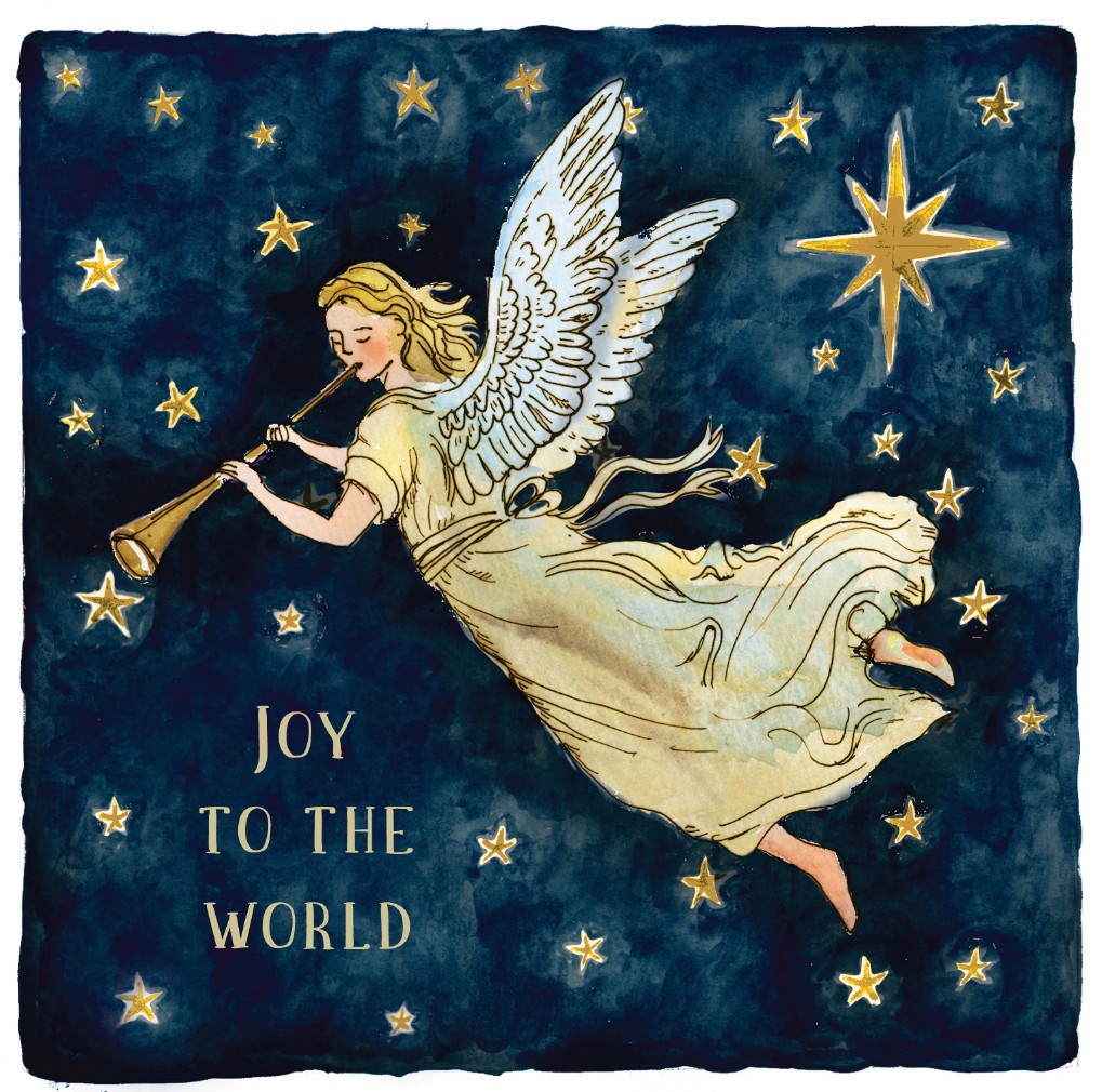Card Christmas TF242 PD25063 Painted Angel 10 Pack
