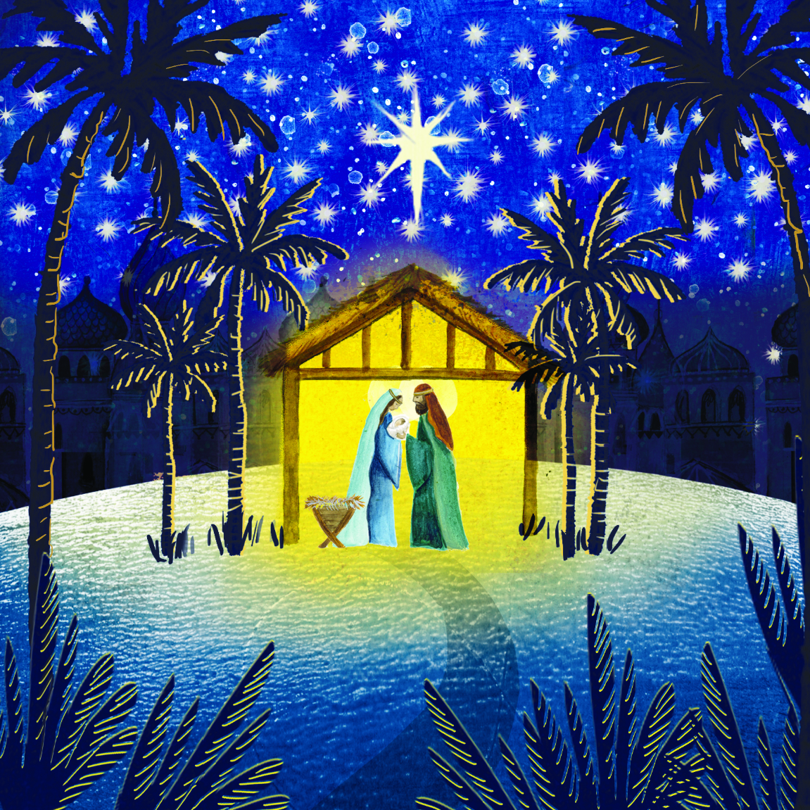 Card Christmas TF241 PD25062 Around the Crib Pack 10