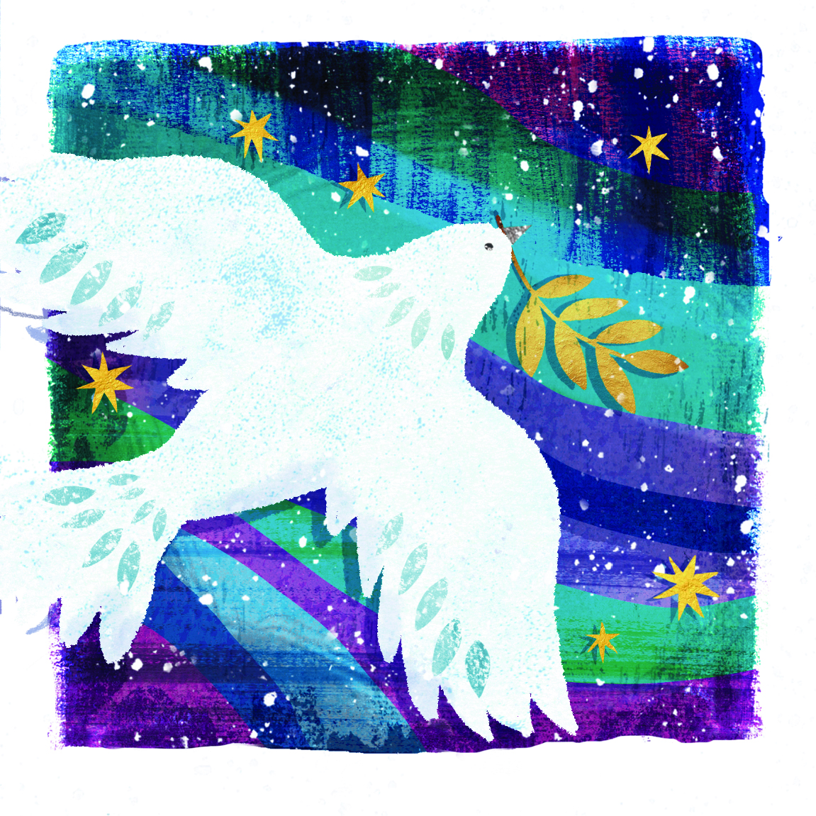 Card Christmas TF232 PD25053 Printy Dove Pack 10