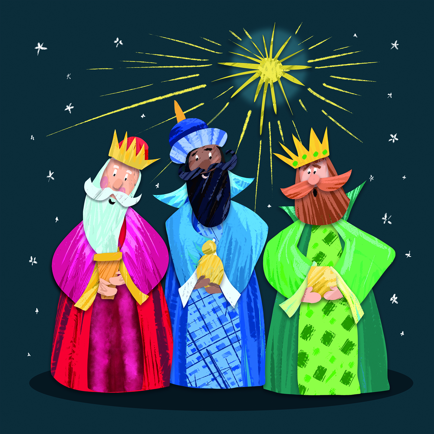 Card Christmas TLM44927 Three Kings