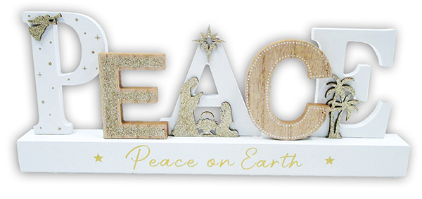 Ornament 89073 Glitter Peace