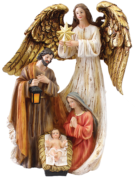 Nativity Set 89705 Holy Family & Angel 12"