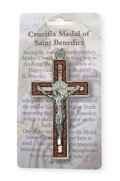 Crucifix 1214 Red St Benedict