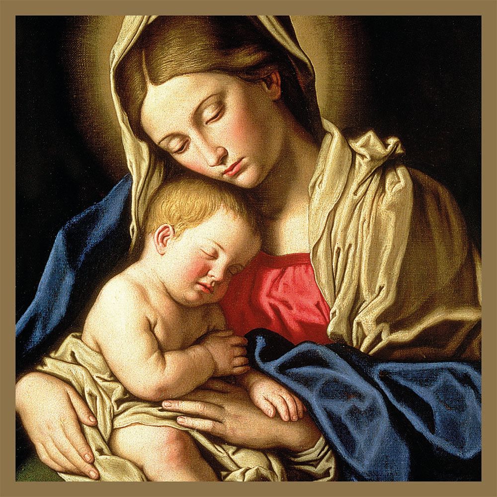 Card Christmas CMH X440 Madonna & Sleeping Child 5/Box