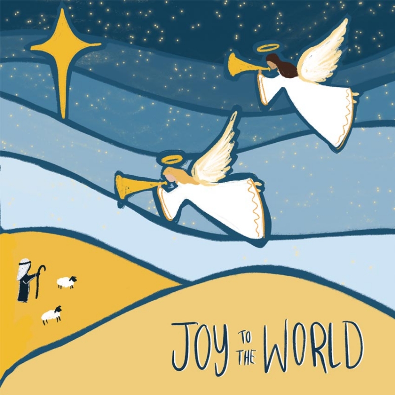 Card Christmas FBC103 Joy to the World Hillside Pack 10