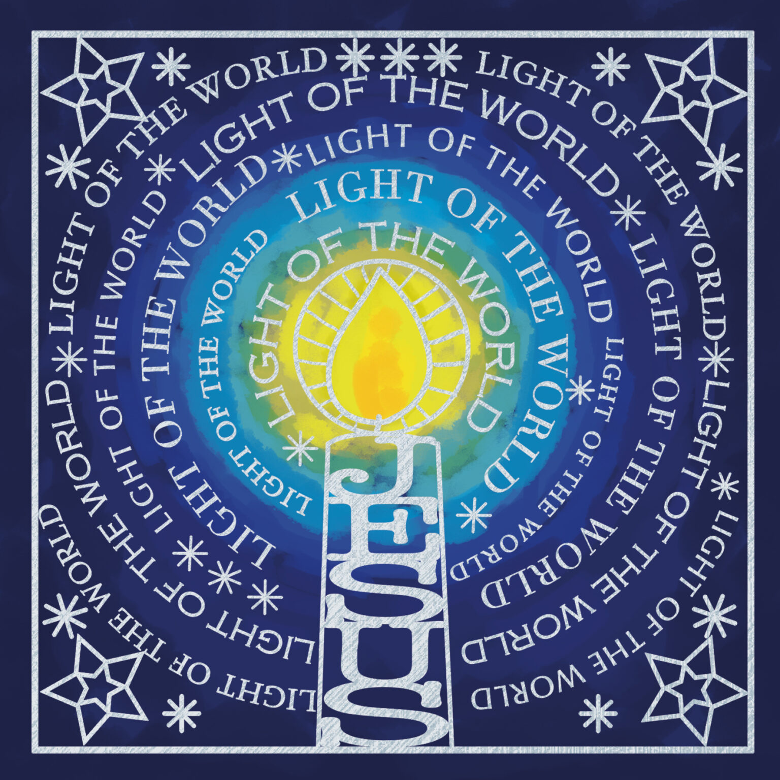 Card Christmas 44108 Jesus Light of the World Pack 10