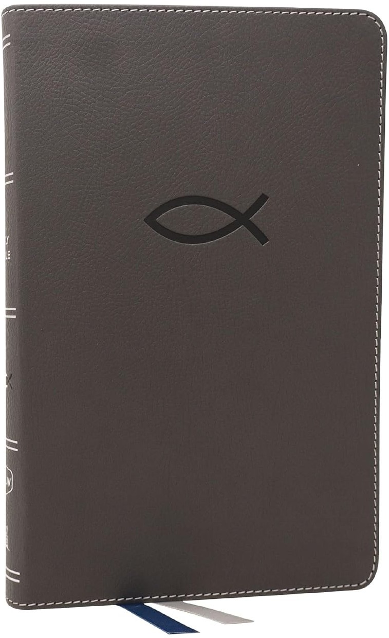 Bible NKJV Thinline Youth Edition Leathersoft Gray