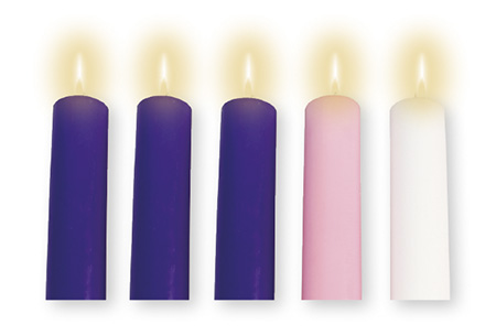 Candle Advent Set 88633 8" x 2"