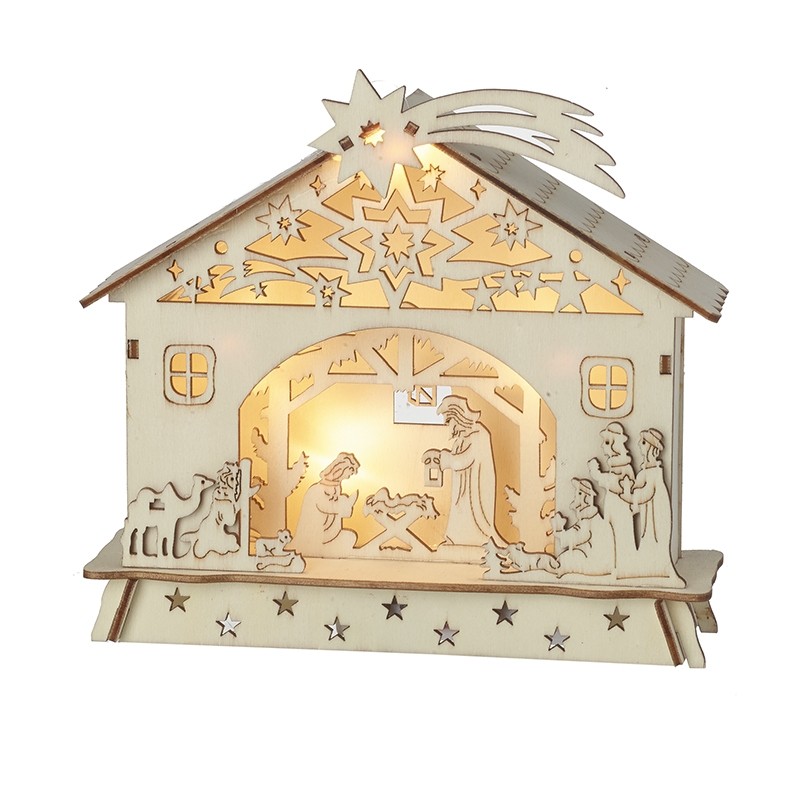 Nativity GTG106 Wooden Cut Out with LED