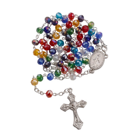 Rosary 420/11 Multi-Coloured Crystal