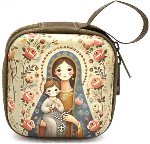 Rosary Purse 20/285 Mother & Child Zipped