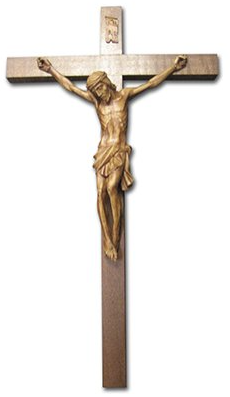 Crucifix 1098 Wood / Resin Corpus 24 1/2 inch