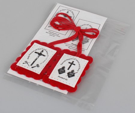 Scapular 5910 Red with Leaflet
