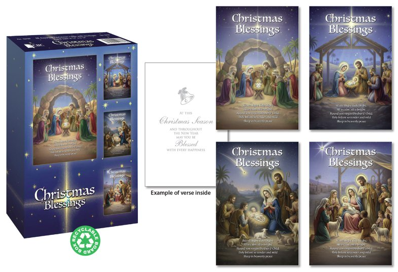 Card 92787 Christmas Blessings 18/Box