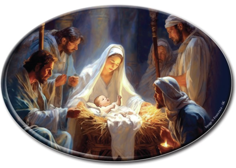 Plaque Ceramic 38323 Oval Nativity