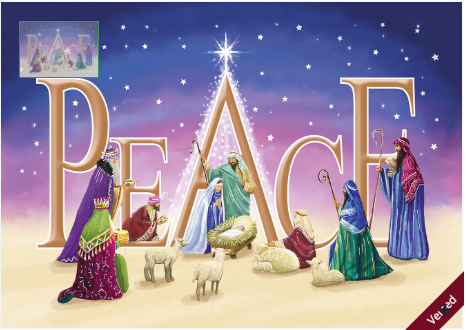 Card Christmas 45523  Peace