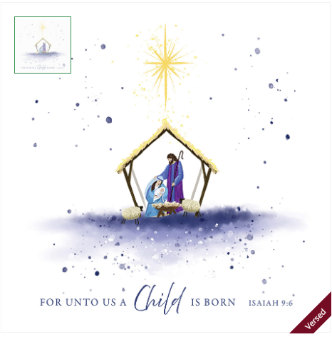 Card Christmas 45514 Watercolour Nativity